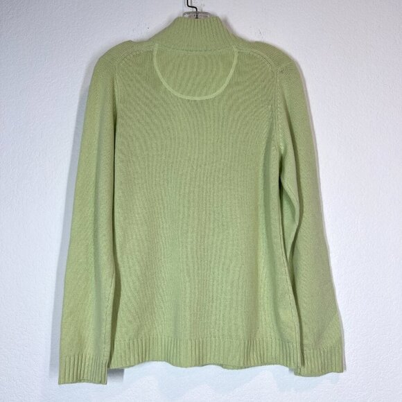 Tommy Bahama Cashmere Sweater Green Zip Medium - Picture 3 of 9